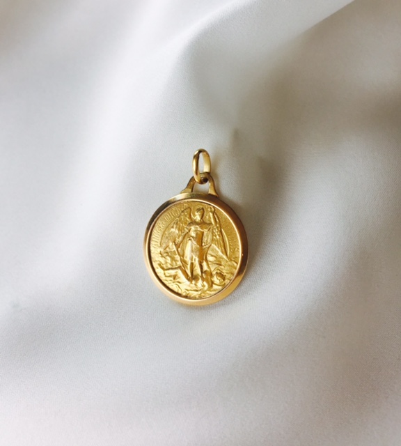 Broche Saint Michel En Acier Inoxydable - Amulette De Protection Archange, Bijou Religieux Pour Femme/homme